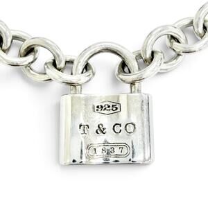 TIFFANY&Co. Tiffany 1837 Lock Cadena Necklace Choker Accessory, 925 Silver, W...